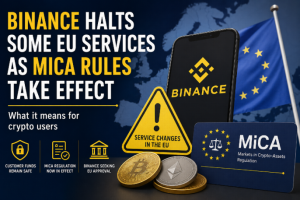 Read more about the article Binance Suspends Some EU Services as MiCA Rules Take Effect: What It Means for Crypto Users
