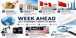 Read more about the article Week Ahead: US Inflation Report, Federal Reserve Testimony, and Global Central Banks in Focus
